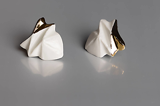 Iné šperky - origami (vejárik naušky biele) - 14253192_