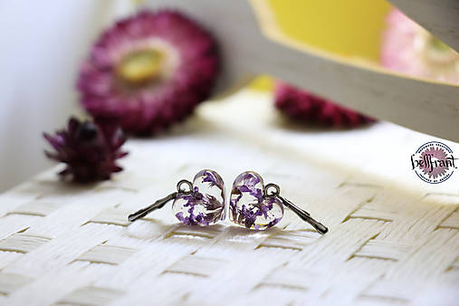 Náušnice - Náušnice Fialová dúška - 14253692_