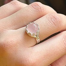 Prstene - Rose Quartz Filigree Flower AG925 Silver Ring  / Strieborný prsteň s ruženínom E012 - 14254952_