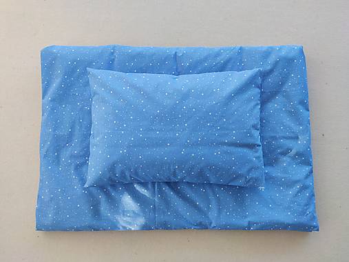 Detský textil - Bavlnené obliečky detské do postieľky Hviezdičky modré - 14256614_