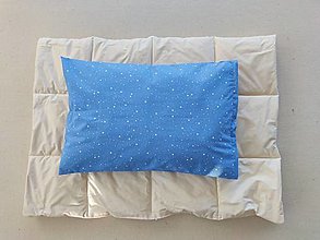 Úžitkový textil - VLNIENKA obliečka na vankúš 40 x 60 CM  na mieru 100% bavlna Hviezdička modrá - 14256603_