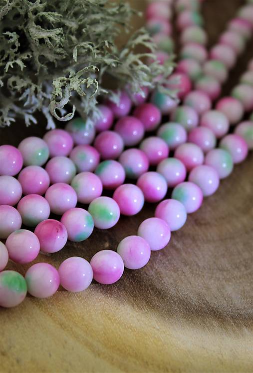 Minerály - ružovkastý jadeit korálky 8mm - 14257192_