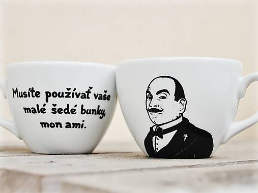  - Maľovaný hrnček - Hercule Poirot (280,220 ml) - 14257697_