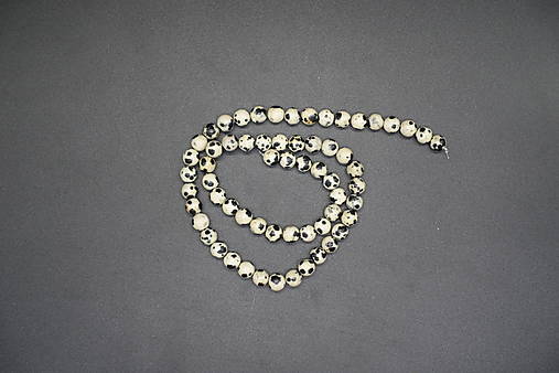 Minerály - Jaspis dalmatinec 4-6-8-10-12 (64ks (6mm)) - 14255879_