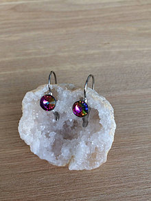Náušnice - náušnice Swarovski - oceľ (Pestrofarebná) - 14254298_