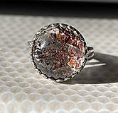 Prstene - Natural Lodolite Garden quartz AG925 Ring / Strieborný prsteň s prírodným lodolitom E012 - 14259761_