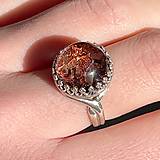 Prstene - Natural Lodolite Garden quartz AG925 Ring / Strieborný prsteň s prírodným lodolitom E012 - 14259768_