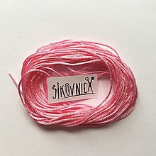 Galantéria - Nylonová šnúrka na shamballa náramky, 2 mm, návin 5 m (ružová svetlá 35) - 14258679_