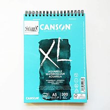 Papier - Skicár CANSON XL Aquarelle, 300g/m2, A5, 20 listov, krúžková väzba - 14260176_