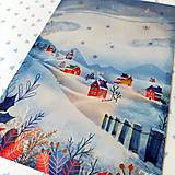 Papier - Krásna zimná krajinka - pohľadnica - 14261612_