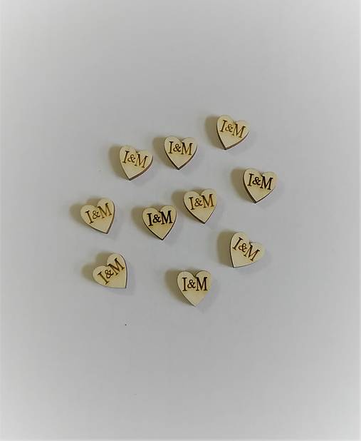 Svadobné pierka - Drevené srdiečko s iniciálami - 14259830_