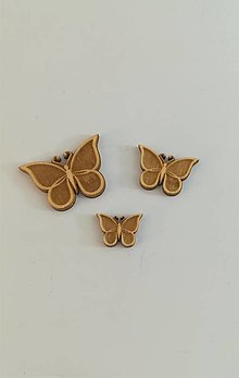 Polotovary - Drevený motýľ - 14260550_