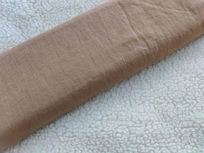 Textil - VLNIENKA výroba na mieru 100 % ľan jednofarebný predpraný Mustard - 14260007_