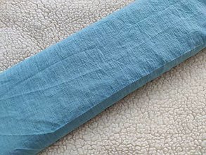 Textil - VLNIENKA výroba na mieru 100 % ľan jednofarebný predpraný Mint modrozelena - 14260124_