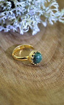 Prstene - smaragd prsteň striebro - nastaviteľný - 14262013_