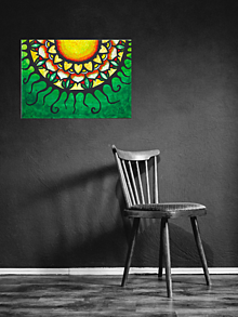 Obrazy - Indiánske slnko Obraz 70 X 50 cm - 14259205_