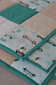 Úžitkový textil - Patchwork prehoz do detskej izby, Zajko pretekár, 100x200cm - 14260246_