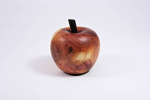  - Dekoratívne jabĺčko z borievkového dreva - 14258903_