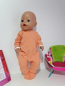 Hračky - Overal pre bábiku baby born (Oranžový) - 14264740_