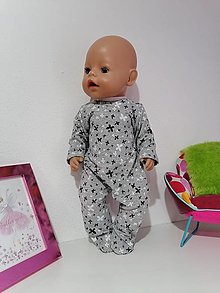 Hračky - Overal pre bábiku baby born (Šedý) - 14264744_