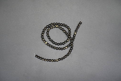  - Obsidián zlatý 4-6-8-10-12 (91ks (4mm)) - 14263170_