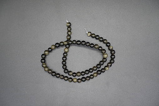  - Obsidián zlatý 4-6-8-10-12 (68ks (6mm)) - 14263172_