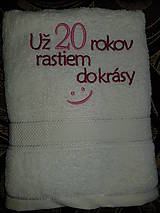 Úžitkový textil - Osuška - k 20tim narodeninám - 14264126_