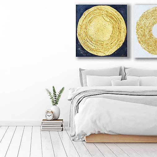 Obrazy - Mandala, abstrakné obrazy, art decor, mandala, kruh, guľa.  Farebnosť bielo, šedo, zlatá. Valentínsky dar, darček. - 14265968_