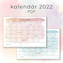 Papiernictvo - Kalendár 2022 watercolor (PDF) - 14265308_