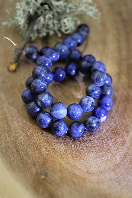 Minerály - sodalit 10mm korálky AKCIA! polšnúra - 14267937_