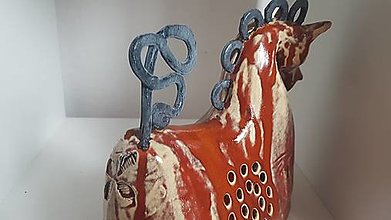 Sochy - Keramika, Koník Dočervena - 14269385_