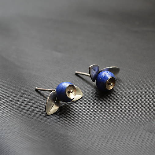 Náušnice - Náušnice čučoriedky - 14269955_