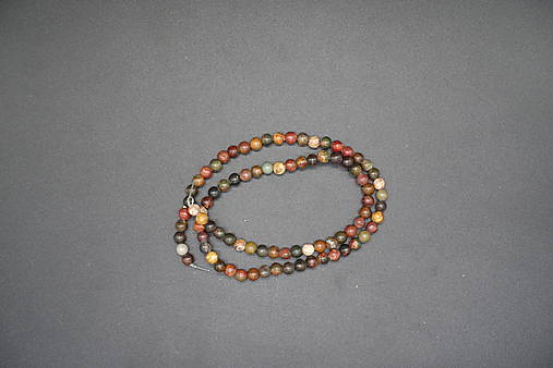 Minerály - Jaspis picasso (d.) 4-6-8-10-12 (85ks (4mm)) - 14268058_