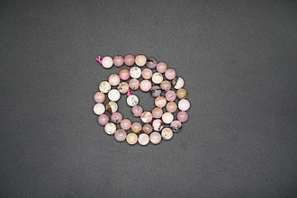 Minerály - Opál ružový 4-6-8-10-12 (47ks (8mm)) - 14266701_