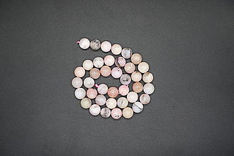 Minerály - Opál ružový 4-6-8-10-12 (39ks (10mm)) - 14266702_
