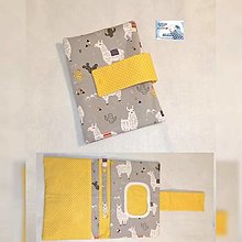 Detské doplnky - Plienkovník (obal na plienky) Lamy a žltá - 14270340_