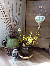 Dekorácie - Maľované srdiečka-jarne 'kvety-dekorácia - 14271226_