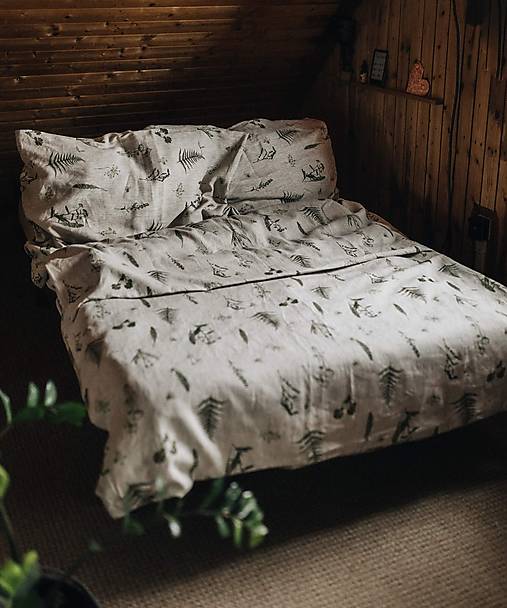 Úžitkový textil - Lněné povlečení ,,V louce" - 14270857_