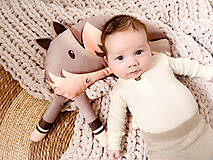 Úžitkový textil - Vankúš LÍŠKA sivá M - 14274055_