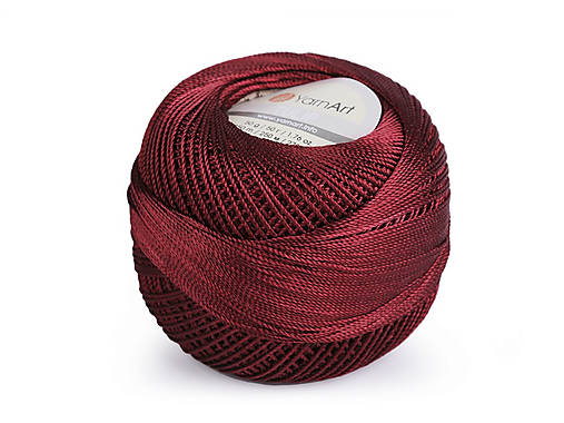 Galantéria - Priadza háčkovacia TULIP 50 g 6 ks (422 bordó) - 14270751_