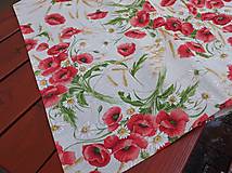 Úžitkový textil - Obrus maky a obilie - 14278499_