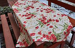 Úžitkový textil - Obrus maky a obilie - 14278502_