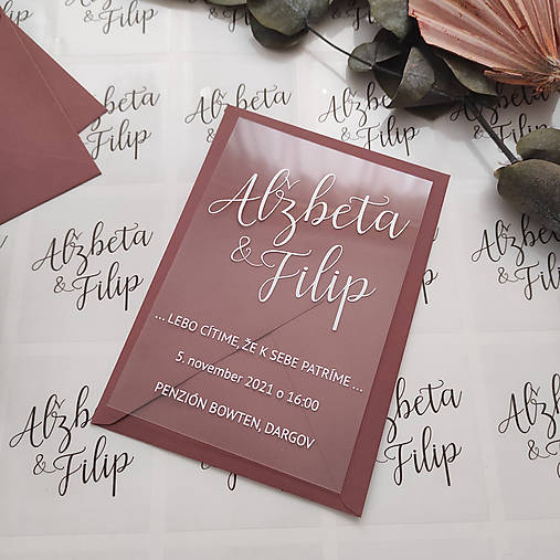 Papiernictvo - Transparentné svadobné oznámenie - Basic white - 14276231_