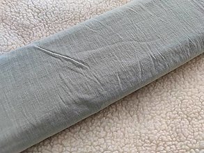 Textil - VLNIENKA výroba na mieru 100 % ľan jednofarebný predpraný Mint Green mentolová zelená - 14274865_