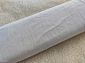 Textil - VLNIENKA výroba na mieru 100 % ľan jednofarebný predpraný Pastelová šedá - 14274872_