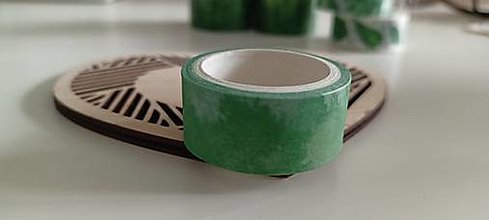 Papier - Washi páska zelená sada (Zelená akvarel) - 14275753_
