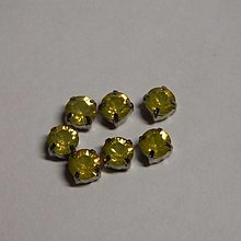 Iný materiál - štrasové kamienky kruhové 6 mm sklenené (žlté AB) - 14277121_