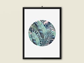 Grafika - Art Print| Palmové listy v kruhu - 14275222_