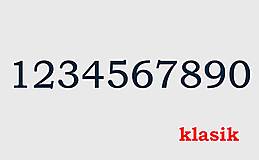 Tabuľky - Súpisné číslo - samostatné číslice KLASIK - 14274711_