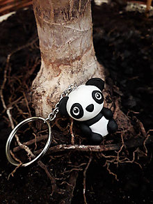 Kľúčenky - Kľúčenka, prívesok na tašku Panda - 14276710_